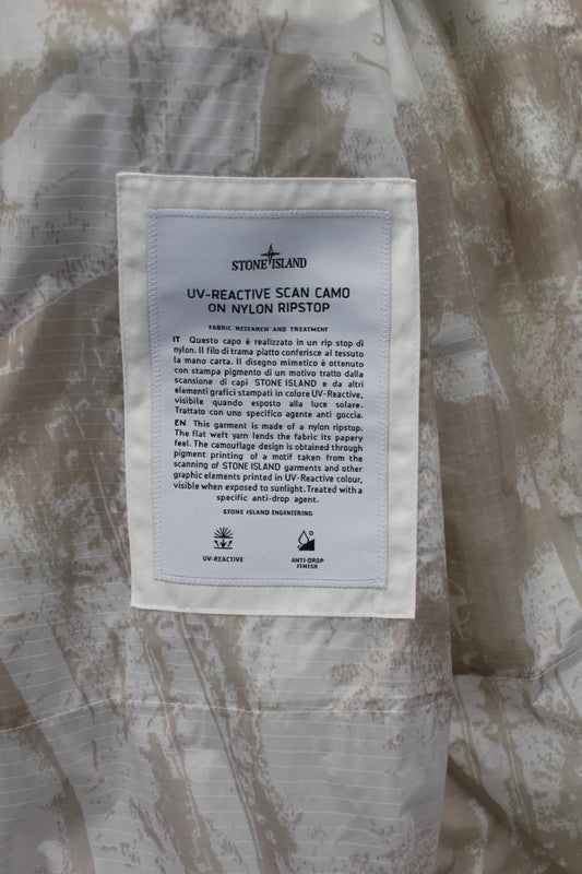 Stone Island UV-Reactive Scan Camo Nylon Ripstop Parka Desert Large
