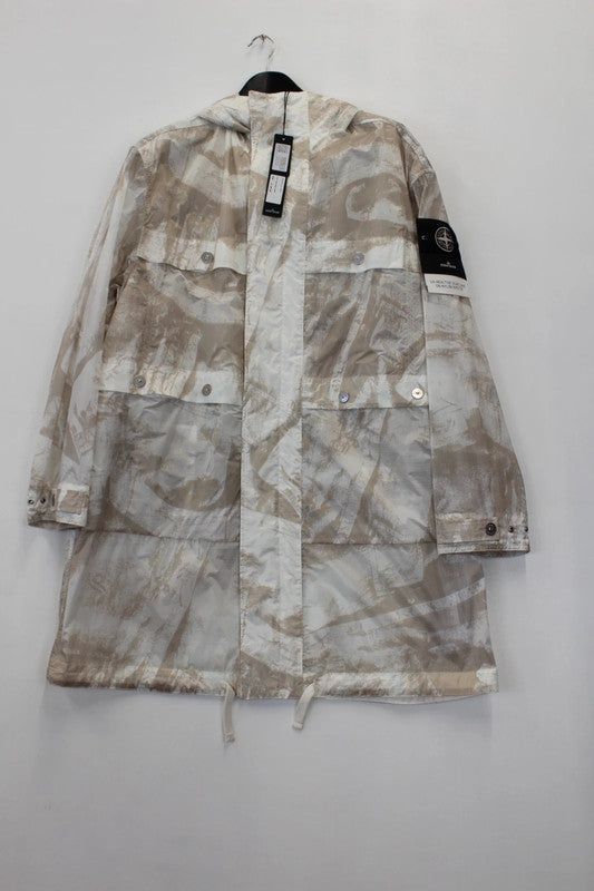 Stone Island UV-Reactive Scan Camo Nylon Ripstop Parka Desert Large