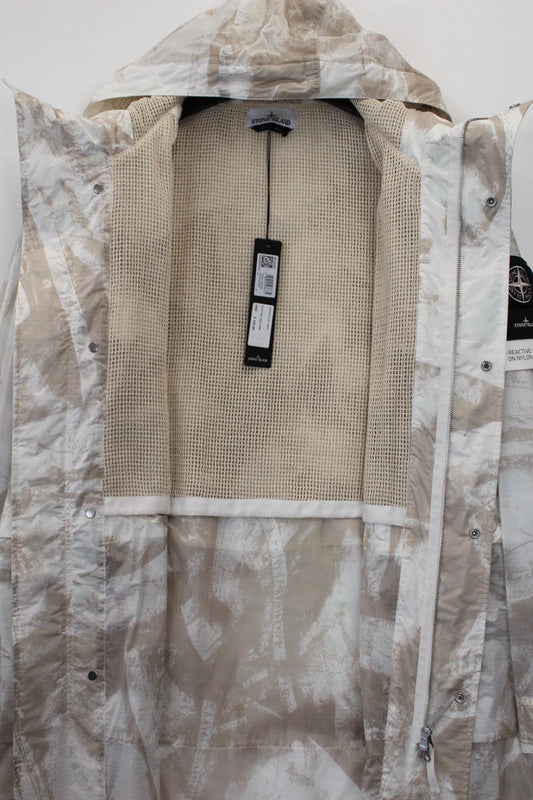 Stone Island UV-Reactive Scan Camo Nylon Ripstop Parka Desert Large