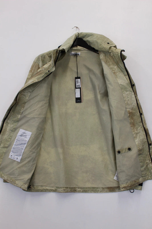 Stone Island Dissolving Grid Camo Econyl® Hooded Jacket Natural Beige XXL