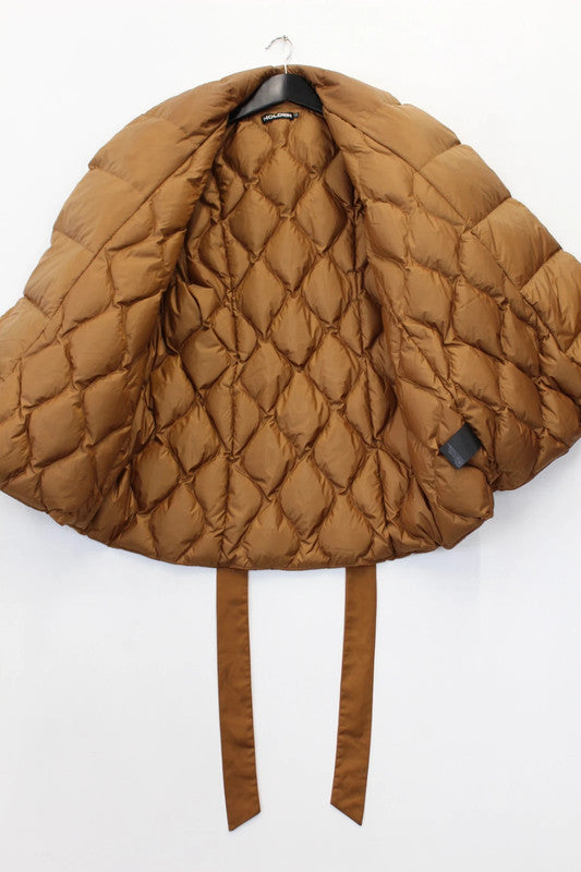 Holden Shawl Wrap Puffer Jacket Brown XS