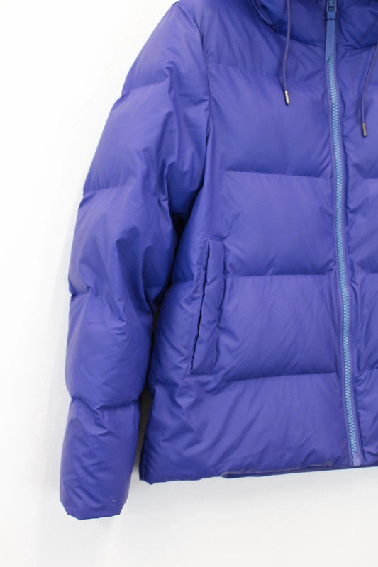 Rains Purple Waterproof Hooded Puffer Jacket Small