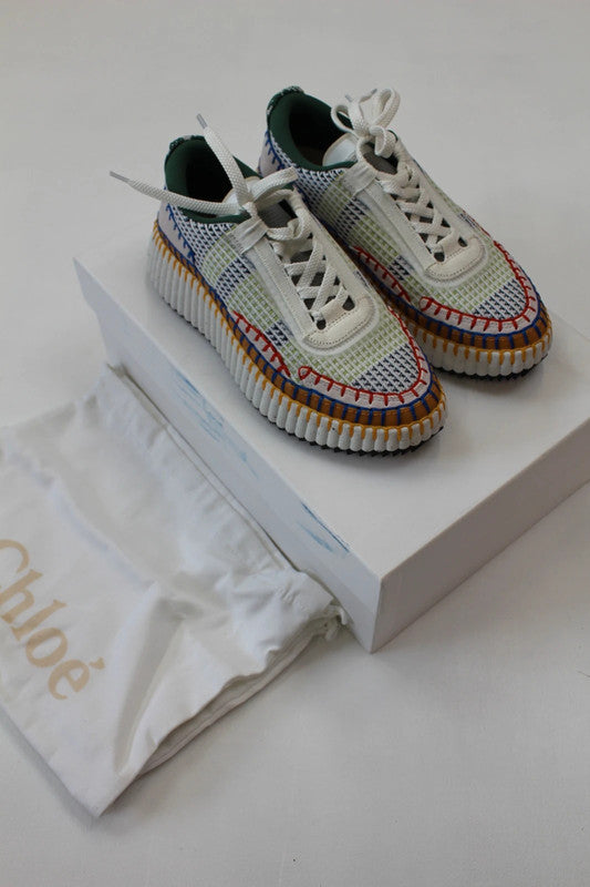 Chloé Nama Multicolour Recycled Mesh Runner Sneakers EU36