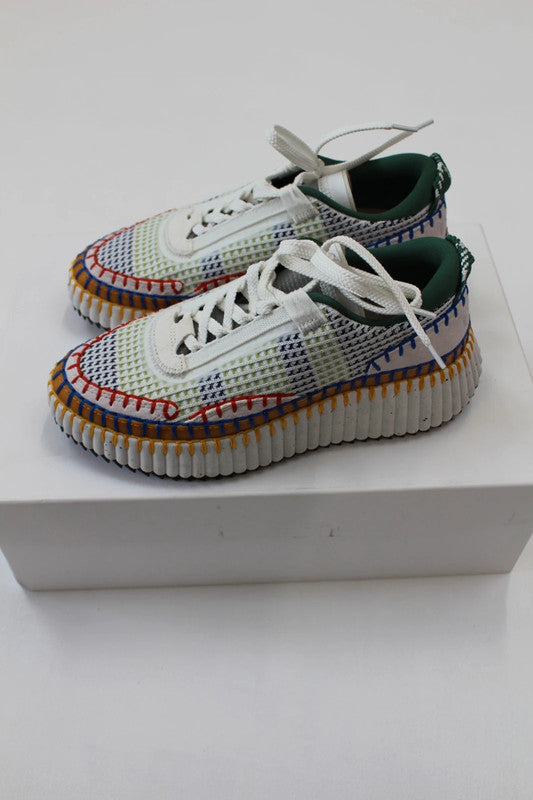 Chloé Nama Multicolour Recycled Mesh Runner Sneakers EU36