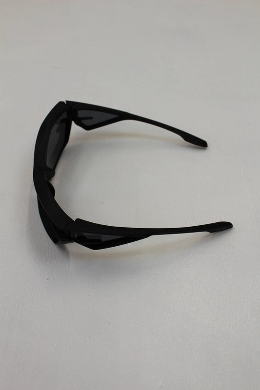 Givenchy Giv Cut GV400491 Black Matte 3D Printed Geometric Shield Sunglasses