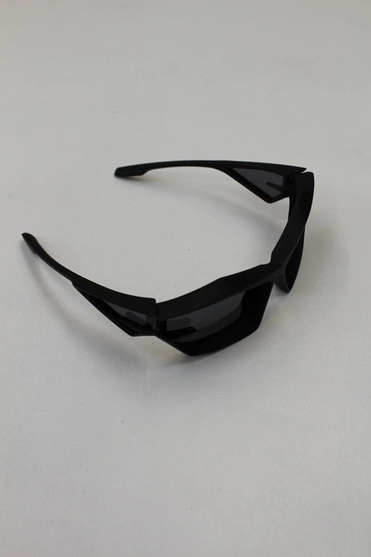 Givenchy Giv Cut GV400491 Black Matte 3D Printed Geometric Shield Sunglasses