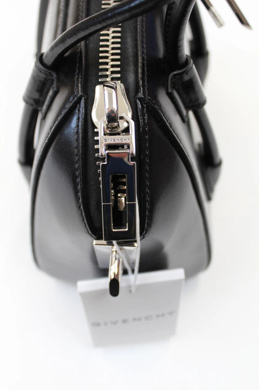 Givenchy Antigona Lock Mini Black Box Leather Handbag Padlock