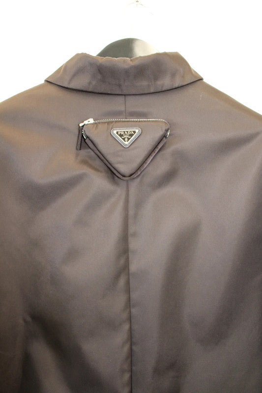 Prada SGB891 Brown Re-Nylon Oversized Jacket Impermeable Large