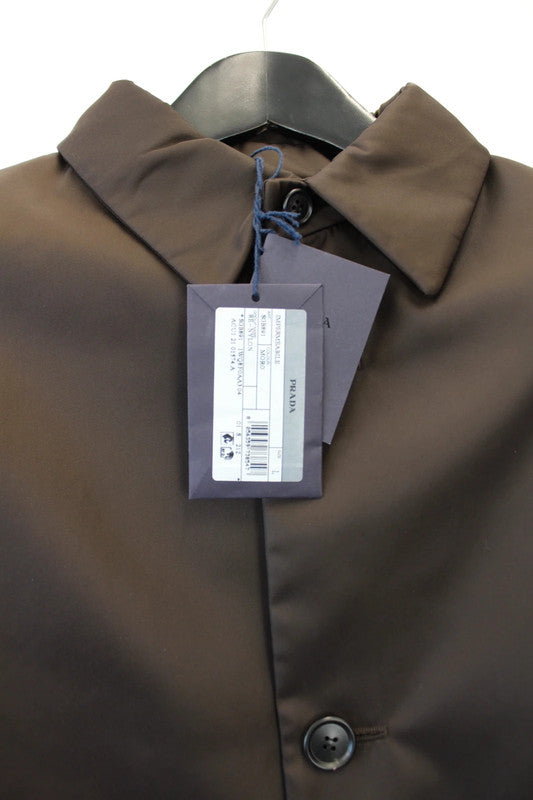 Prada SGB891 Brown Re-Nylon Oversized Jacket Impermeable Large