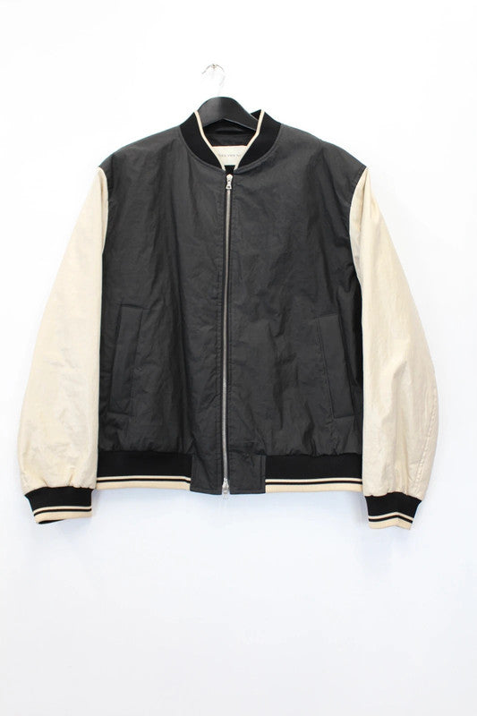 Dries Van Noten Volker Bomber Jacket Black Cream Large