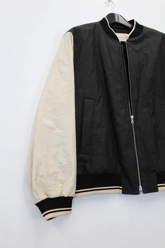 Dries Van Noten Volker Bomber Jacket Black Cream Large
