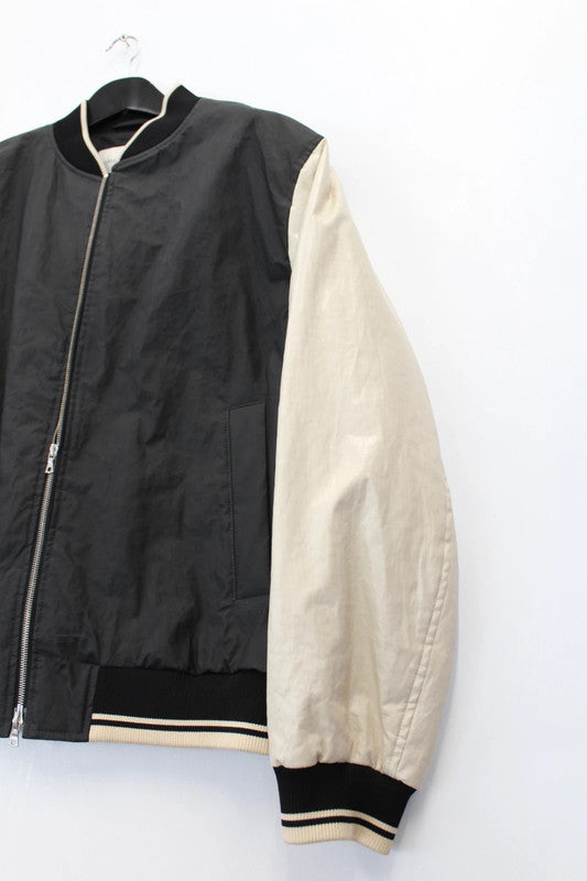 Dries Van Noten Volker Bomber Jacket Black Cream Large