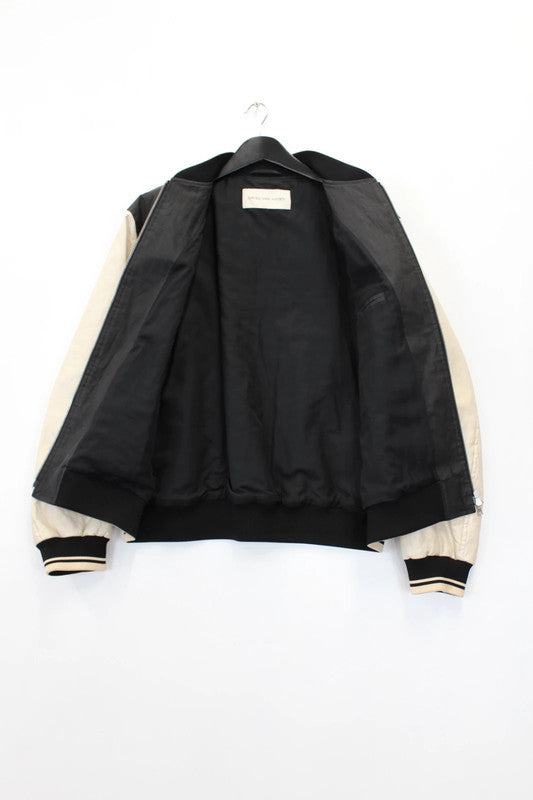 Dries Van Noten Volker Bomber Jacket Black Cream Large