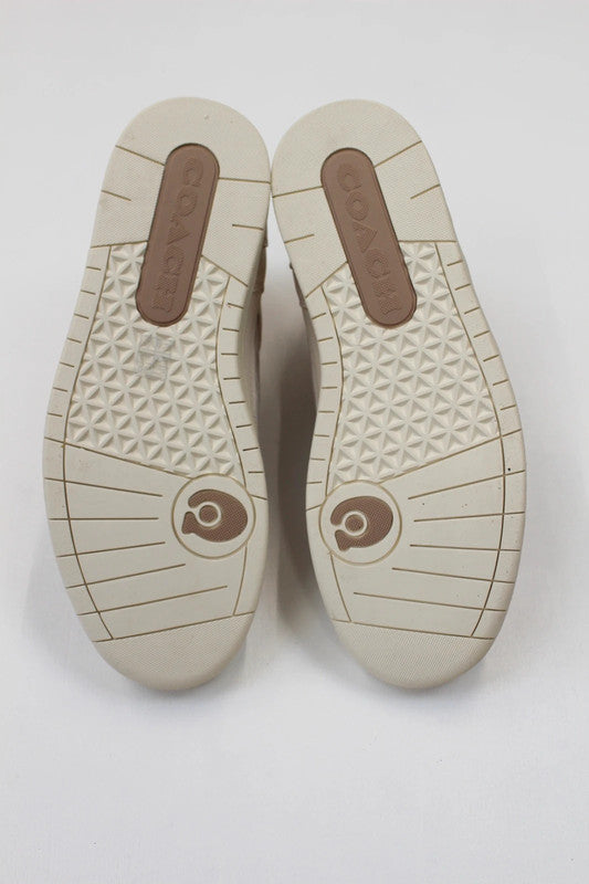 Coach Chalk Signature Canvas High-Top Court Trainers UK5.5