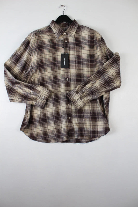 Raf Simons Big Fit Shirt “The Others” SS20/20AW Cream Burgundy Check EU50