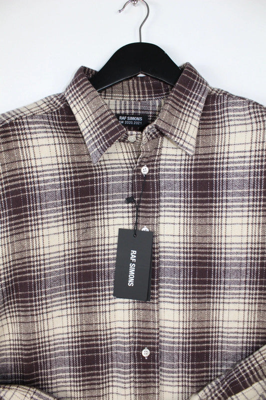 Raf Simons Big Fit Shirt “The Others” SS20/20AW Cream Burgundy Check EU50