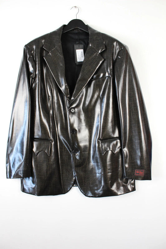 Raf Simons SS22/23 Black Coated Oversized Blazer Medium