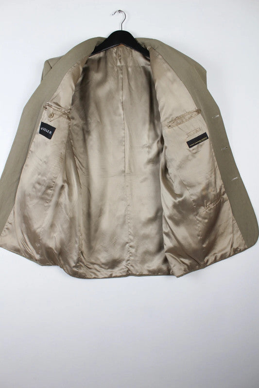 Men’s Jaeger Beige Linen Silk Blend Single Breasted Blazer 52L