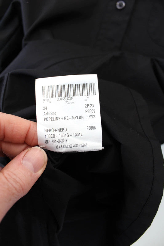 Prada Black Re-Nylon & Poplin Shirt Dress – IT38 / UK6