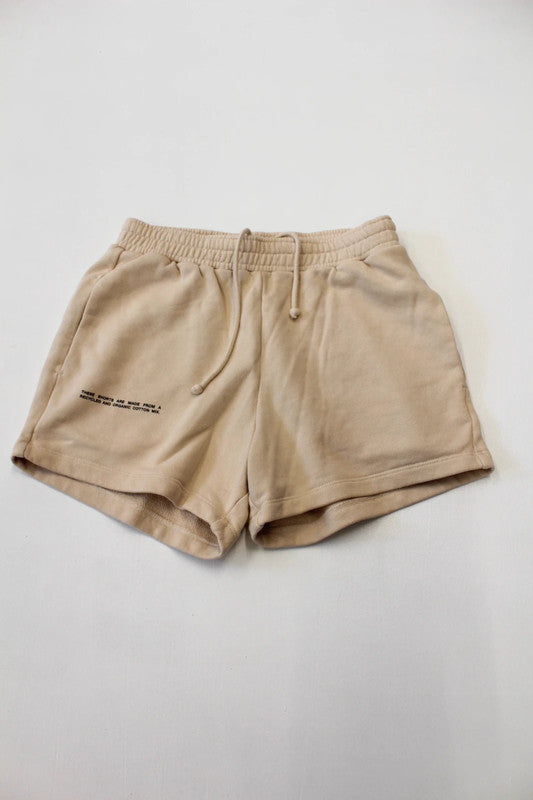 Pangaia Organic Cotton Sweat Shorts – Beige/Stone – XS