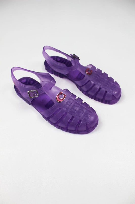 BNWT Coach Jelly Fisherman Sandals Orchid Purple UK5.5
