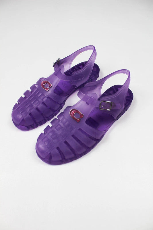 BNWT Coach Jelly Fisherman Sandals Orchid Purple UK5.5