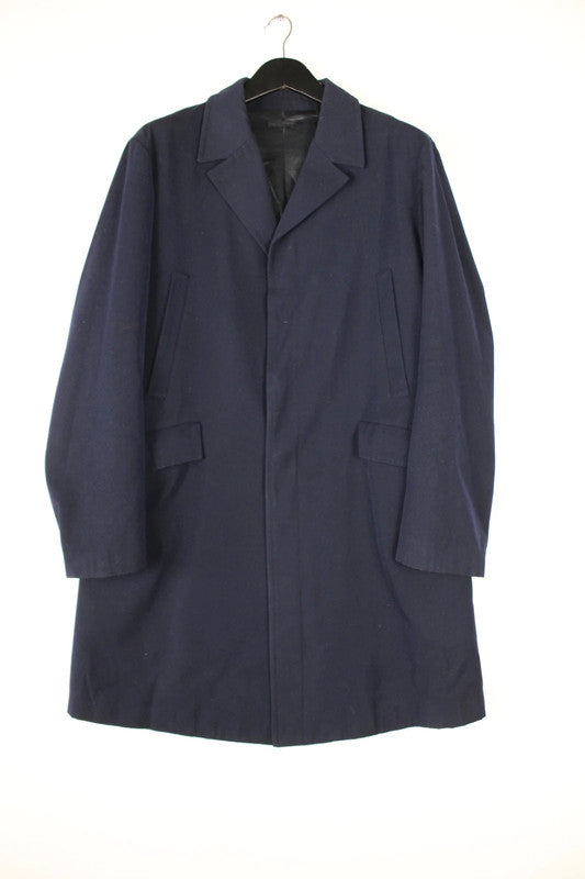 Vintage Men’s Gian Carlo Rossi Navy Wool Overcoat Large