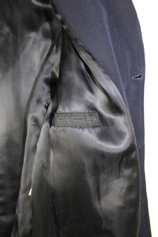 Vintage Men’s Gian Carlo Rossi Navy Wool Overcoat Large