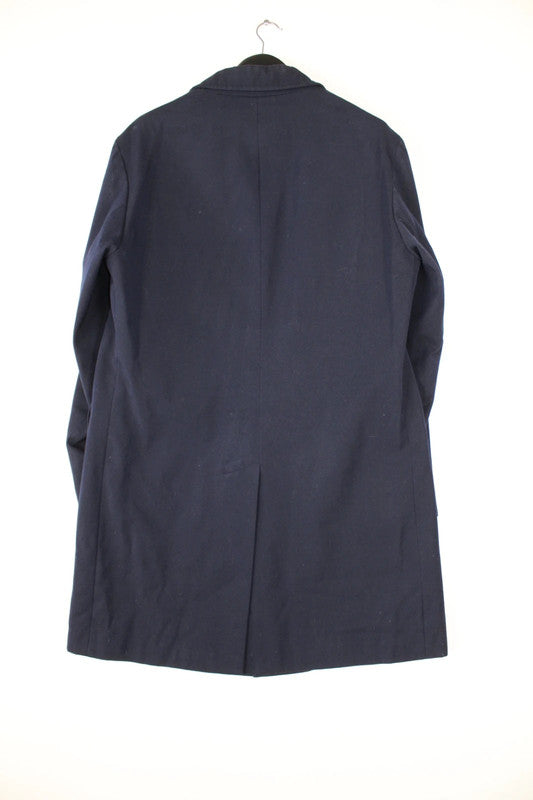 Vintage Men’s Gian Carlo Rossi Navy Wool Overcoat Large