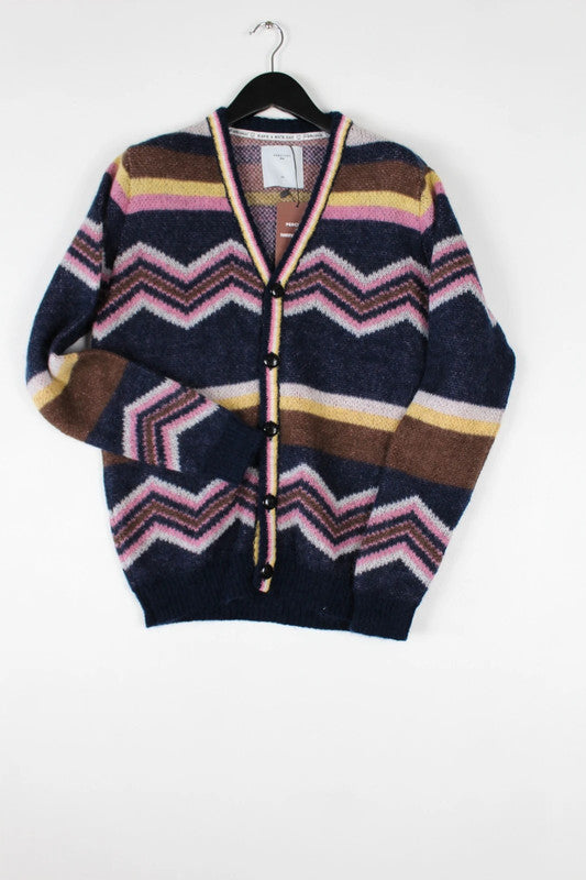 BNWT Percival x Harry Lambert Zigzag Mohair-Blend Cardigan XS