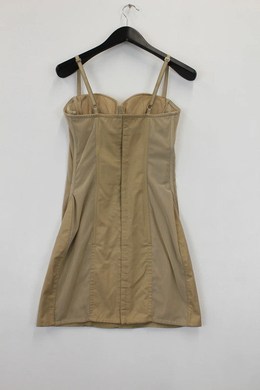 Burberry Beatriz Cotton Gabardine Corset Dress Honey Beige XS