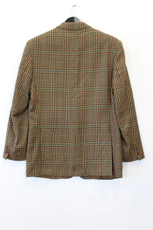 Vintage DAKS London Multi-Colour Plaid Wool Blazer – Made in UK – 42R