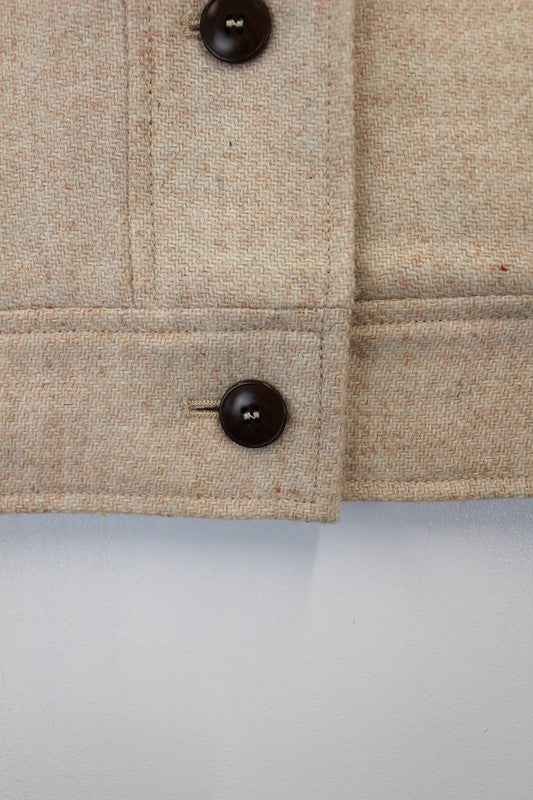 Sézane Erwann Wool Jacket in Mottled Ecru - Small