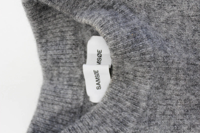 Samsøe Samsøe Sajeanne Alpaca Wool Knitted Vest Top Light Grey XS