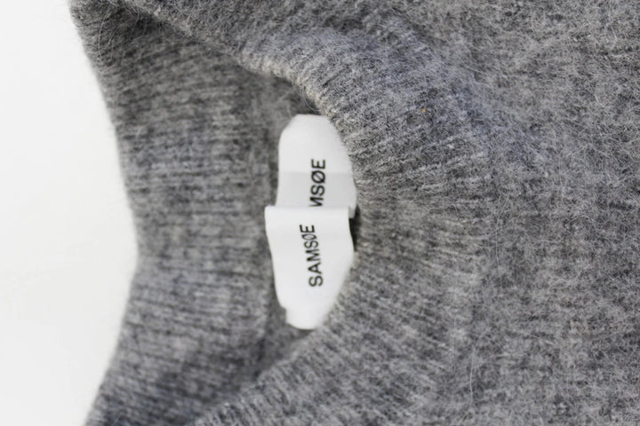 Samsøe Samsøe Sajeanne Alpaca Wool Knitted Vest Top Light Grey XS