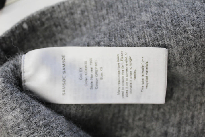 Samsøe Samsøe Sajeanne Alpaca Wool Knitted Vest Top Light Grey XS