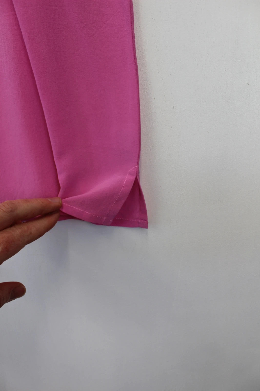 Vintage Italian Hot Pink Racerback Pure Silk Shell Top Large
