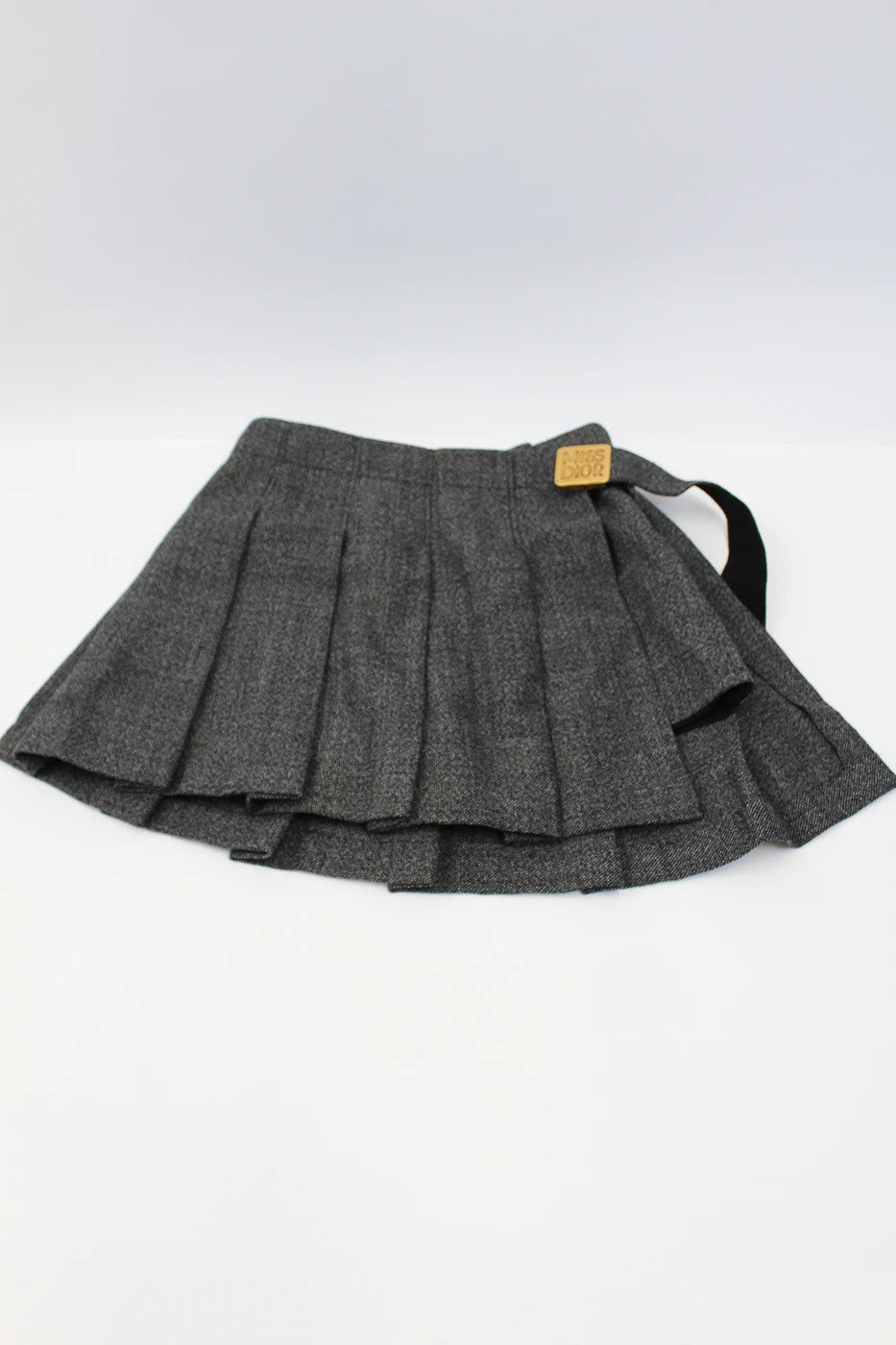 Christian Dior Winter 2024 Pleated Skort - Grey Wool - Size FR 36