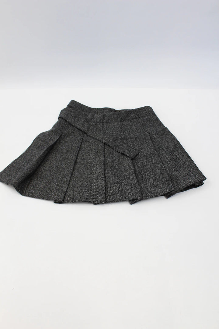 Christian Dior Winter 2024 Pleated Skort - Grey Wool - Size FR 36