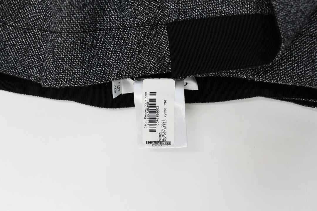 Christian Dior Winter 2024 Pleated Skort - Grey Wool - Size FR 36