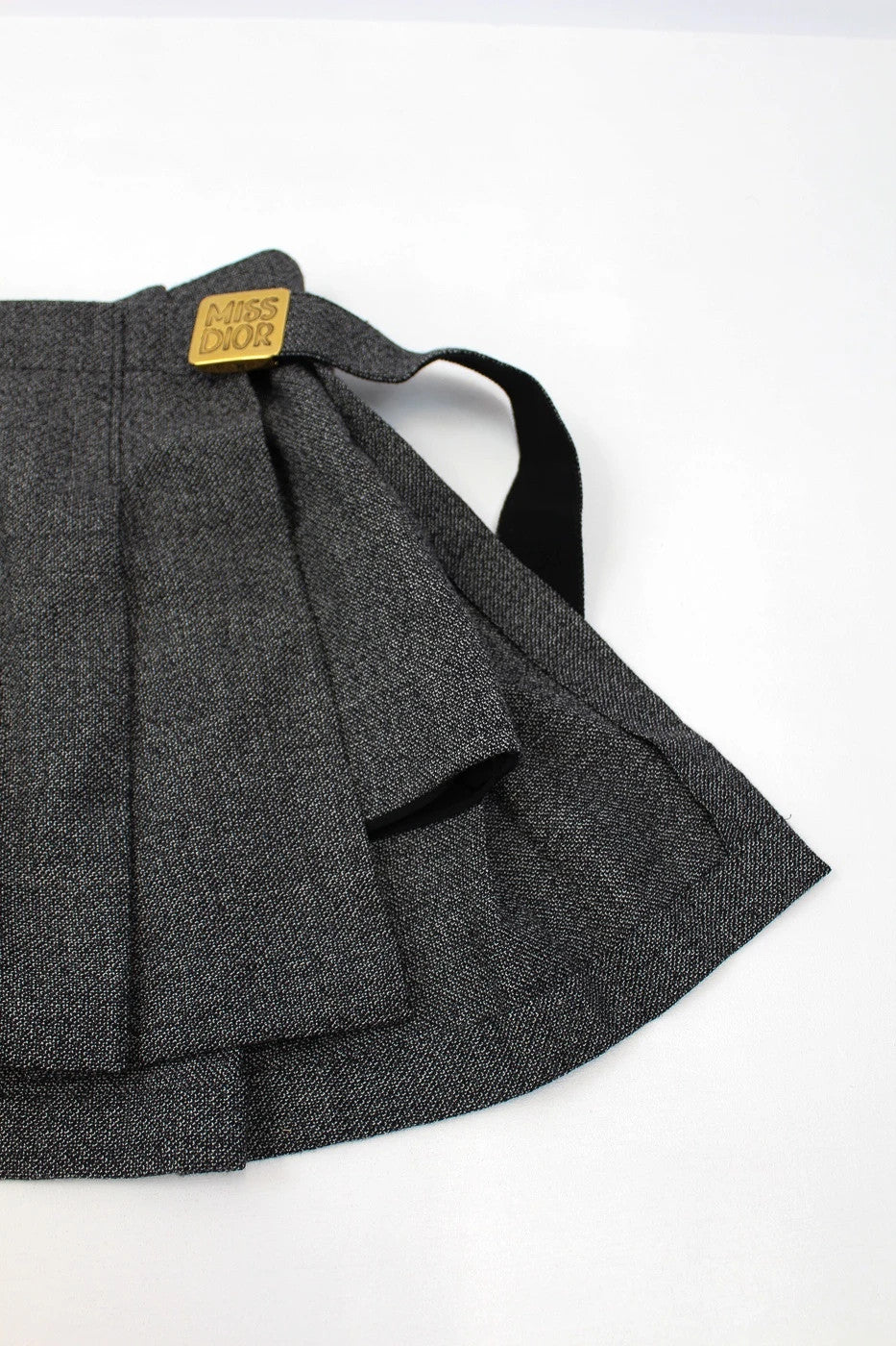 Christian Dior Winter 2024 Pleated Skort - Grey Wool - Size FR 36