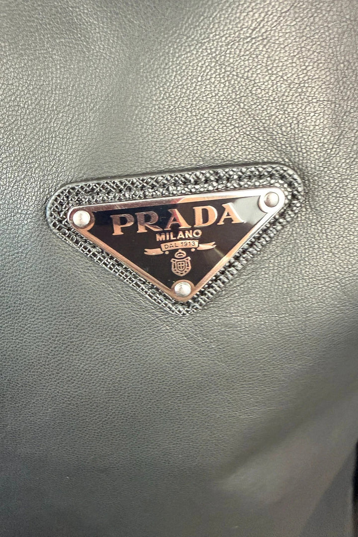 BNWT Prada Nappa Leather Bomber Jacket - Black - Size 54 (XL)