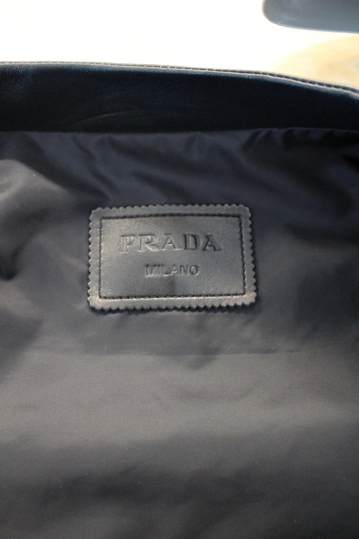 BNWT Prada Nappa Leather Bomber Jacket - Black - Size 54 (XL)