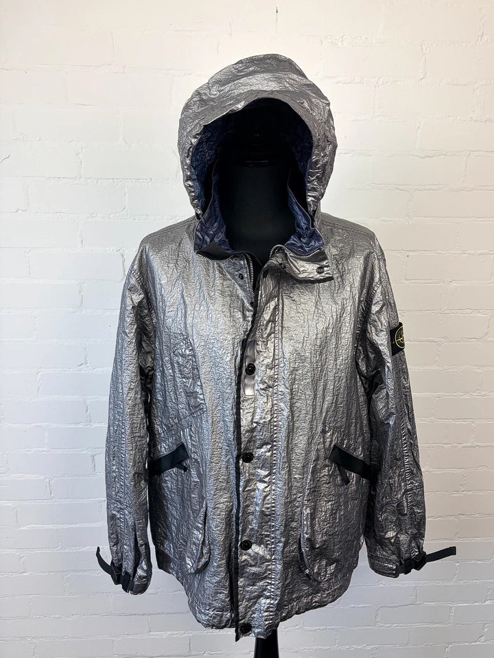 Stone Island SS25 Metal Cover Jacket - Silver / Lavender - XL