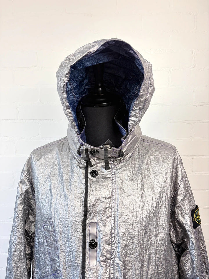 Stone Island SS25 Metal Cover Jacket - Silver / Lavender - XL