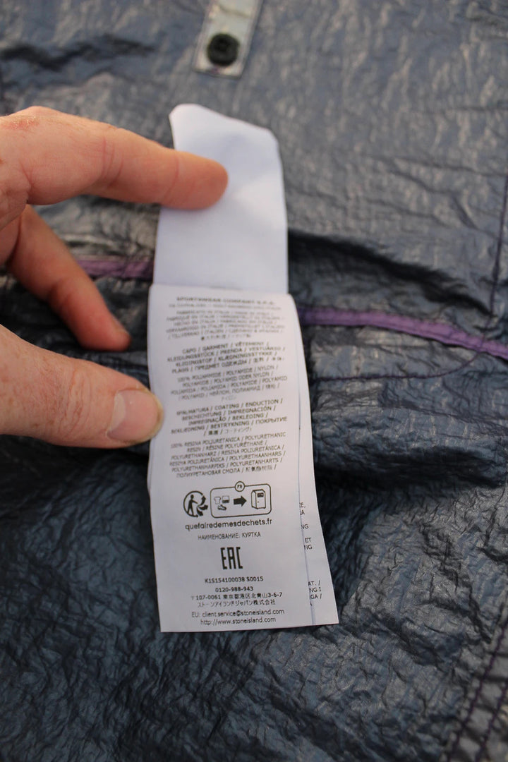 Stone Island SS25 Metal Cover Jacket - Silver / Lavender - XL