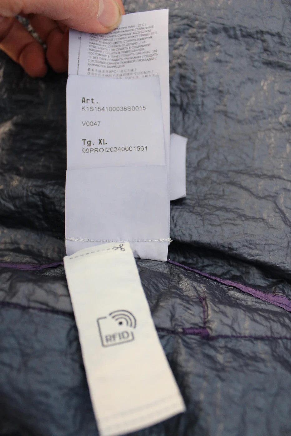Stone Island SS25 Metal Cover Jacket - Silver / Lavender - XL