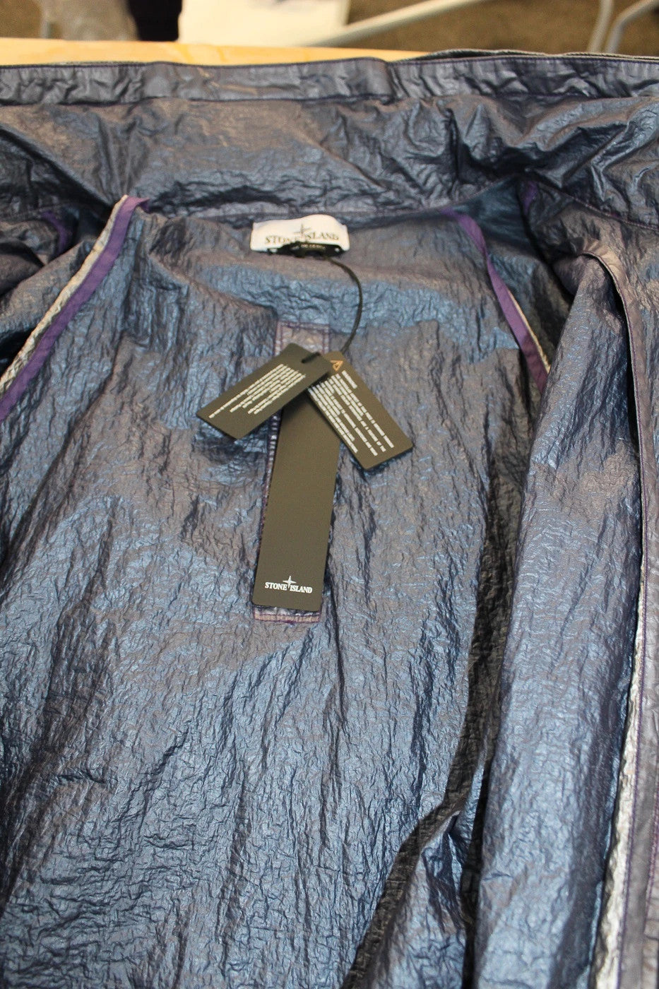 Stone Island SS25 Metal Cover Jacket - Silver / Lavender - XL