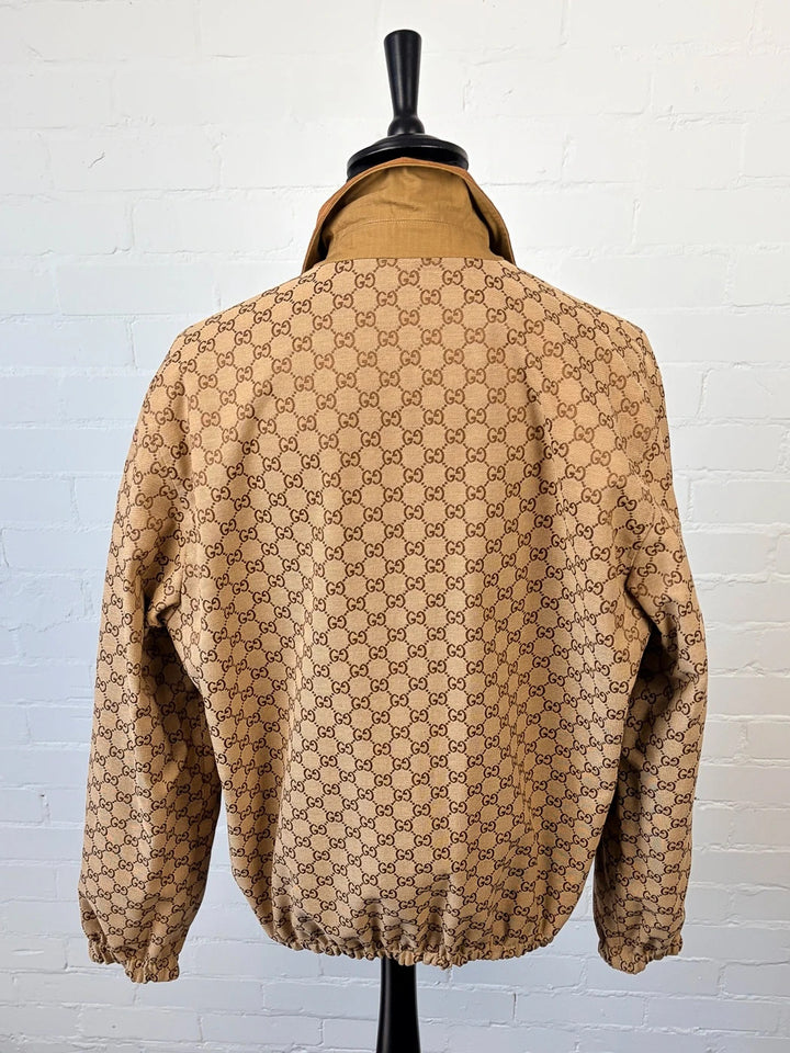 Gucci Reversible GG Canvas Jacket - Camel/Ebony - Size 54