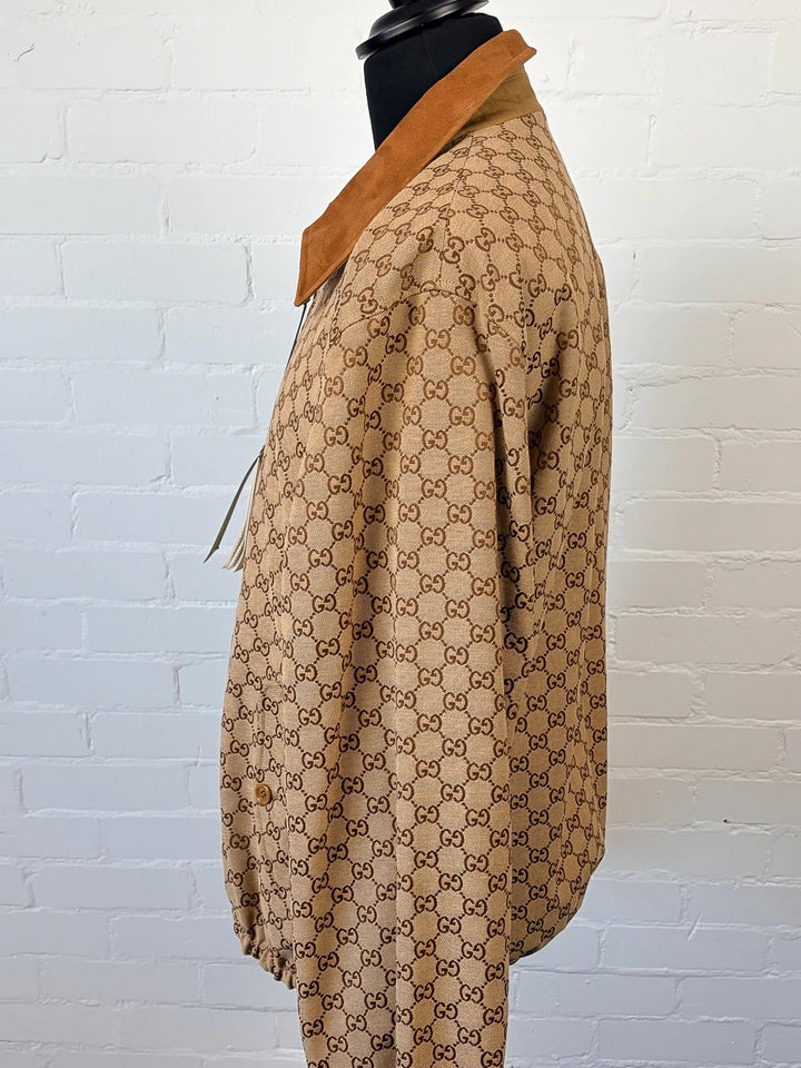 Gucci Reversible GG Canvas Jacket - Camel/Ebony - Size 54